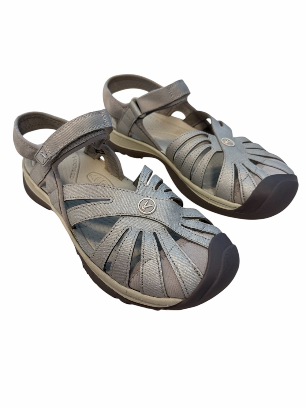Keen Rose Womens Size 8.5 Gray Sandals Cushioned Footbed Outdoor Hiking Travel